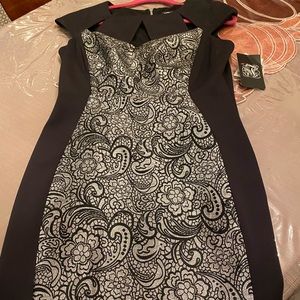 Black and silver dress